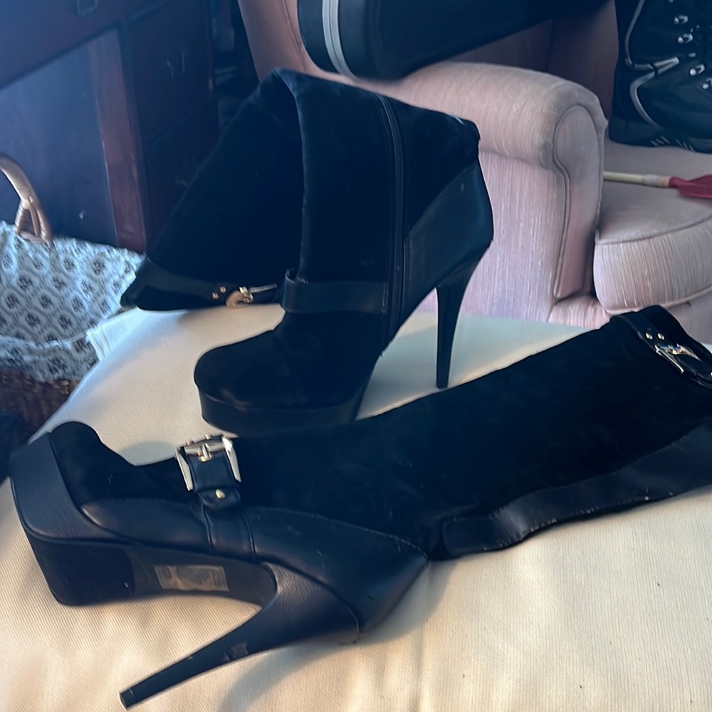 Lourdes platform spike  heel over the knee boots size 11.